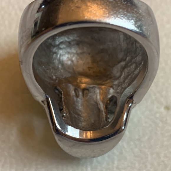 Men’s Rings Silver Tone Skull & Devil - Picture 2 of 5